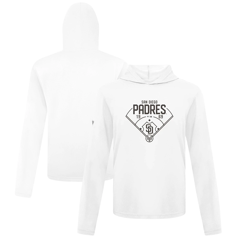 Men's Levelwear White San Diego Padres Anthem Home Field Pullover Hoodie