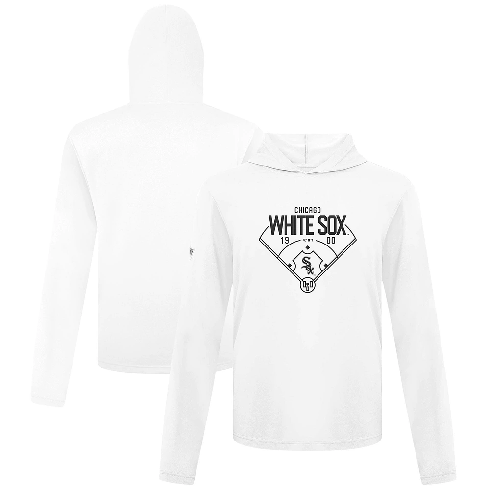 Men's Levelwear White Chicago Sox Anthem Home Field Pullover Hoodie