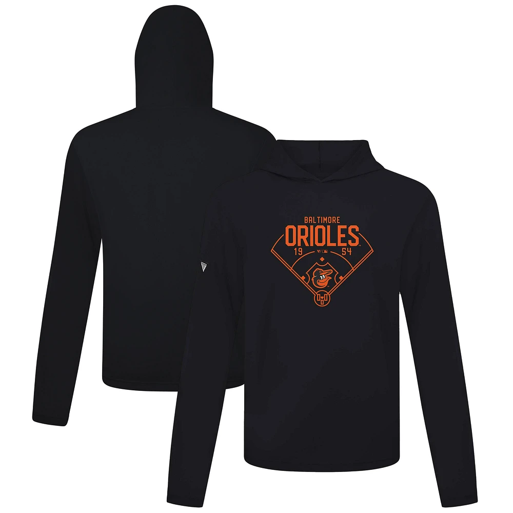 Men's Levelwear Black Baltimore Orioles Anthem Home Field Pullover Hoodie