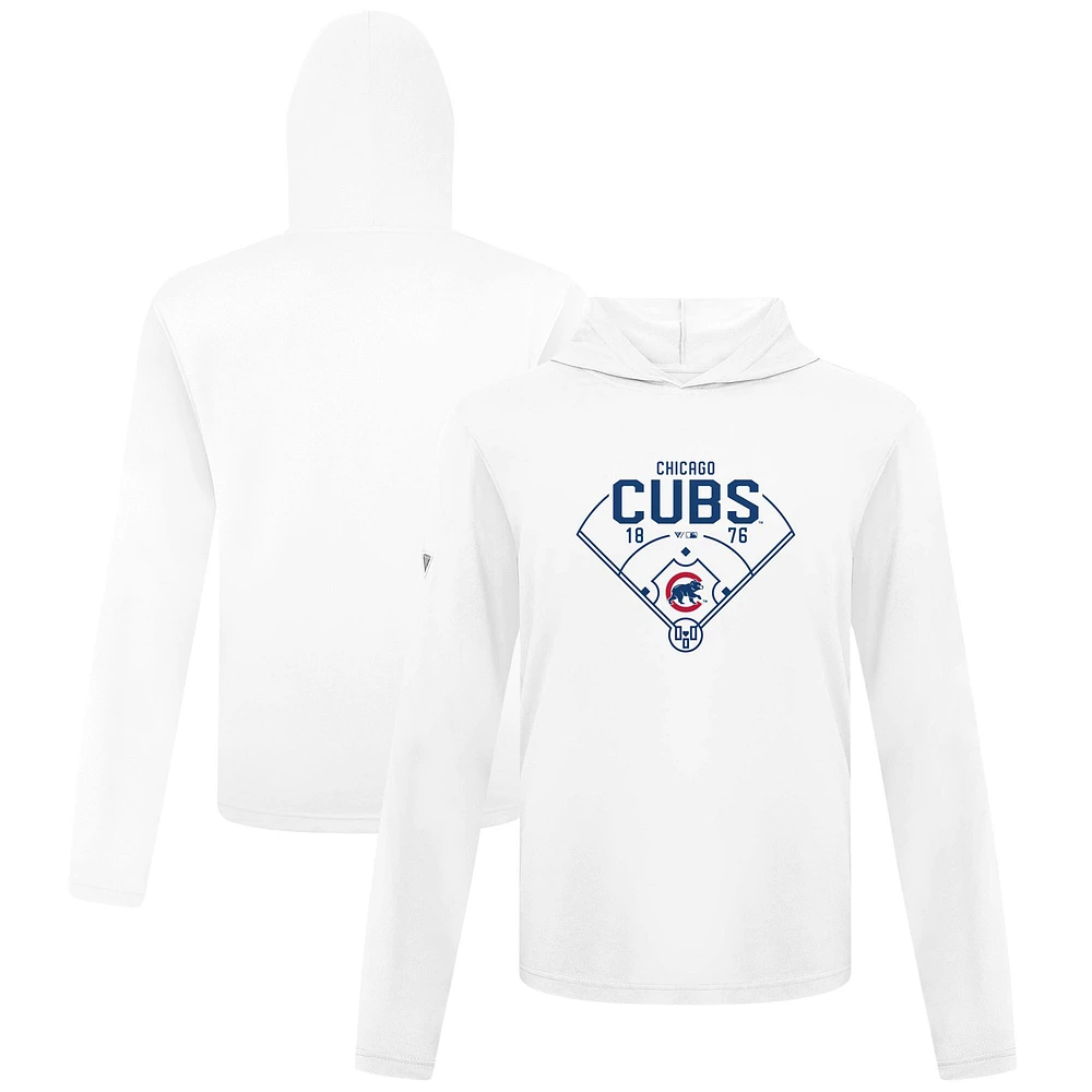 Men's Levelwear White Chicago Cubs Anthem Home Field Pullover Hoodie