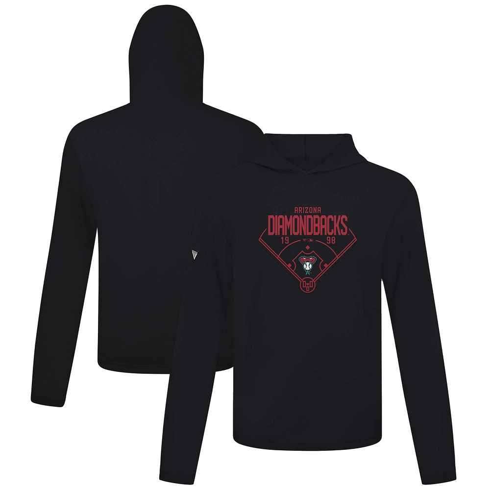 Men's Levelwear Black Arizona Diamondbacks Anthem Home Field Pullover Hoodie
