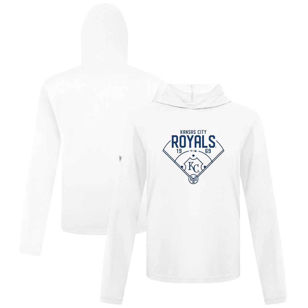 Men's Levelwear White Kansas City Royals Anthem Home Field Pullover Hoodie