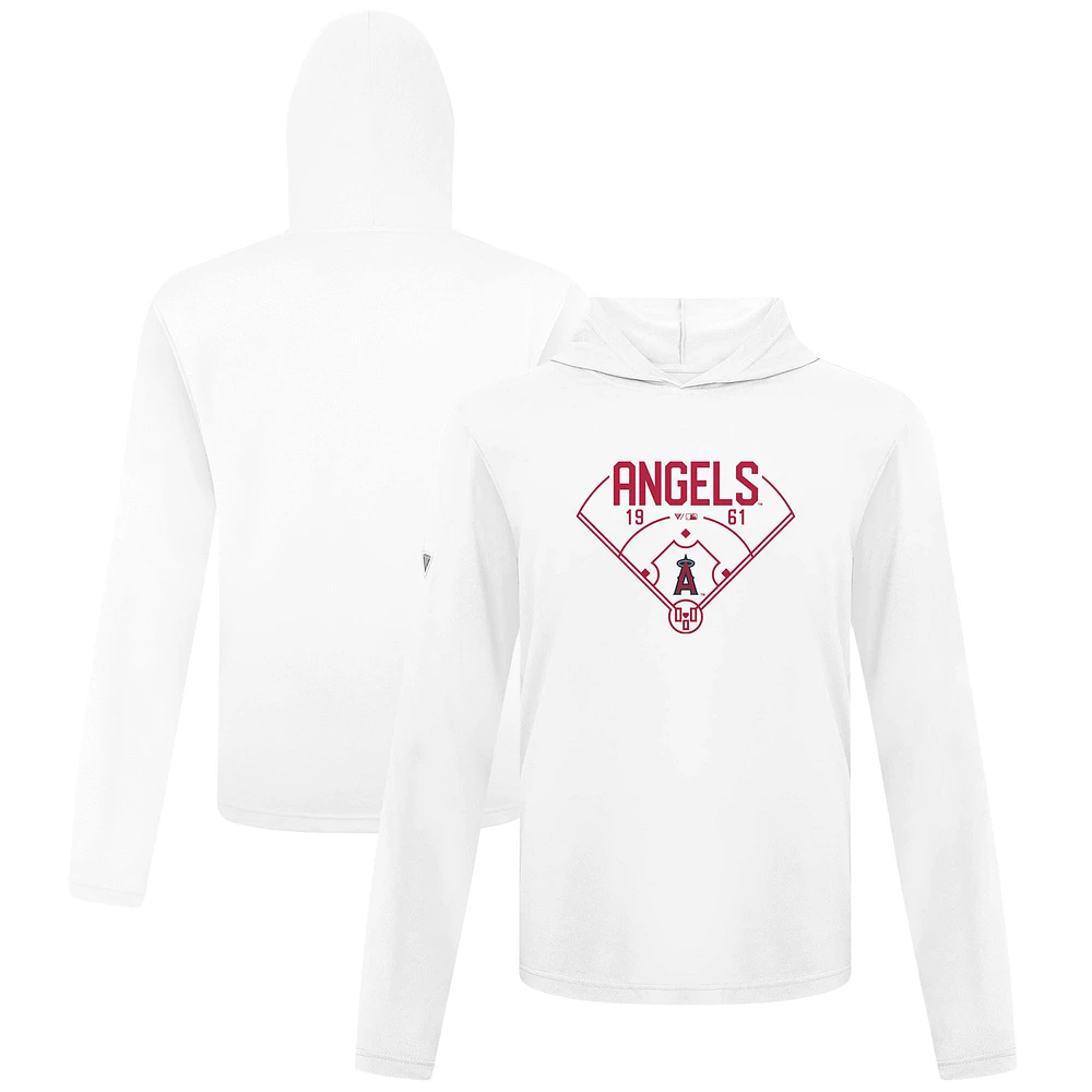 Men's Levelwear White Los Angeles Angels Anthem Home Field Pullover Hoodie