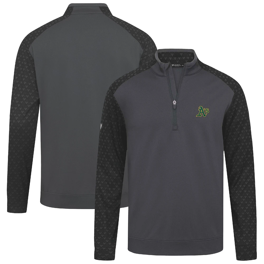Men's Levelwear Charcoal Athletics Aztec Insignia 2.0 Quarter-Zip Pullover Top