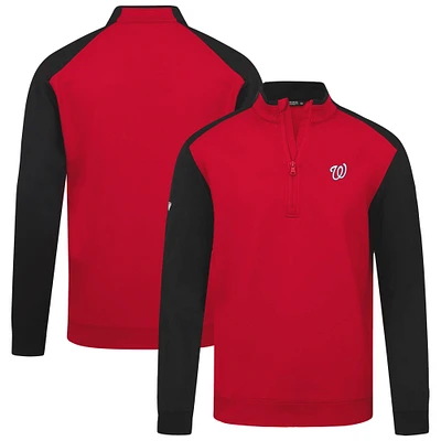 Men's Levelwear Red Washington Nationals Insignia 2.0 Quarter-Zip Pullover Top