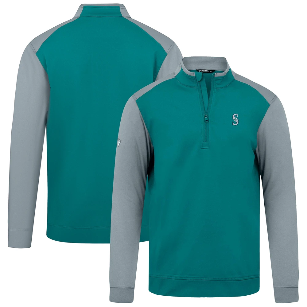 Men's Levelwear Teal Seattle Mariners Insignia 2.0 Quarter-Zip Pullover Top