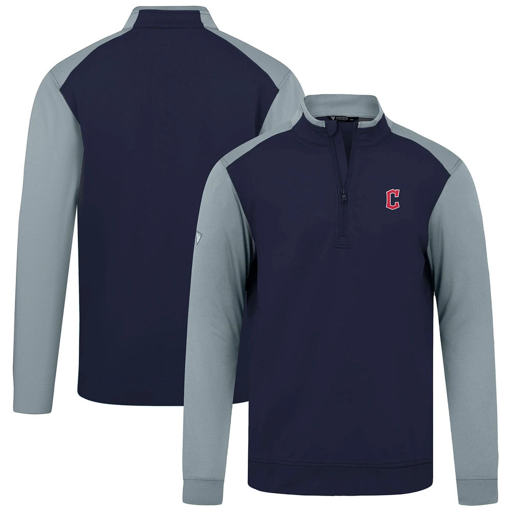 Men's Levelwear Navy Cleveland Guardians Insignia 2.0 Quarter-Zip Pullover Top