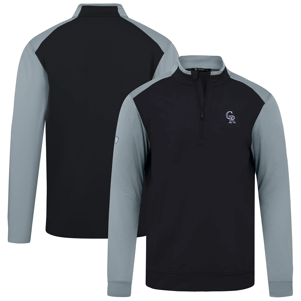 Men's Levelwear Black Colorado Rockies Insignia 2.0 Quarter-Zip Pullover Top