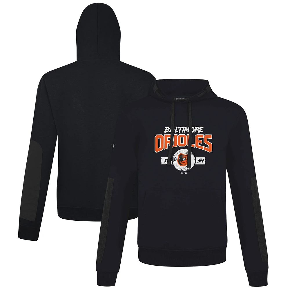 Men's Levelwear Black Baltimore Orioles Bombay Pullover Hoodie