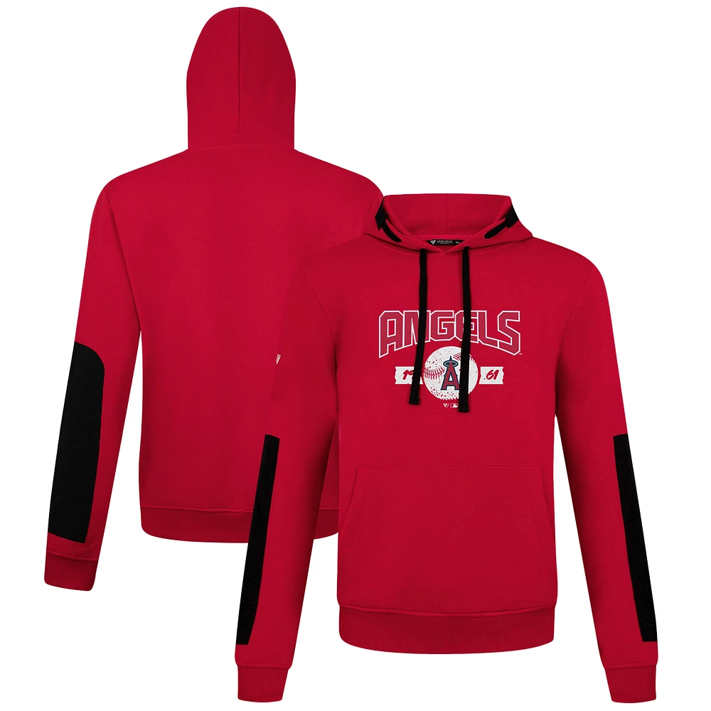 Men's Levelwear Red Los Angeles Angels Bombay Pullover Hoodie