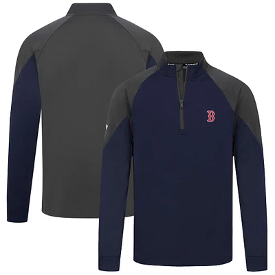 Men's Levelwear Navy Boston Red Sox Cadet Insignia 2.0 Raglan Quarter-Zip Jacket