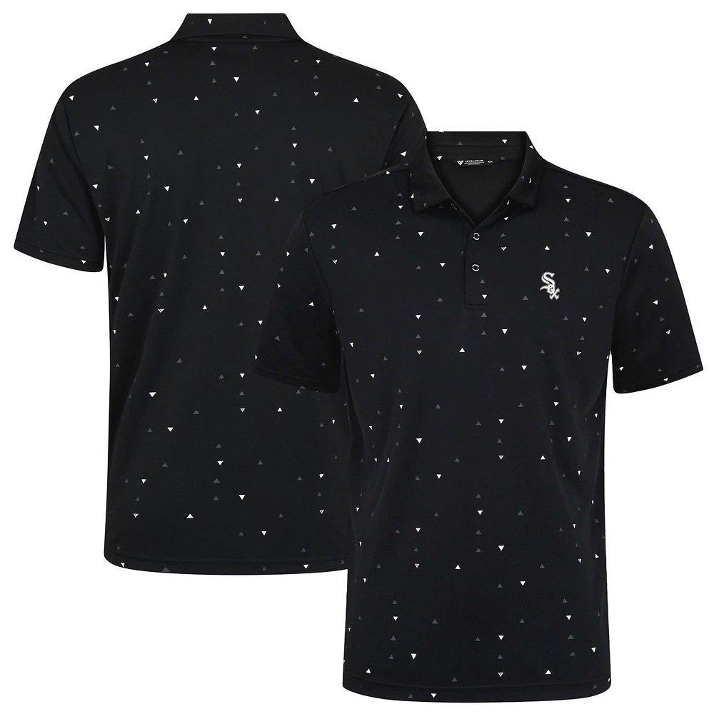 Men's Levelwear Black Chicago White Sox Confetti Insignia 2.0 Polo