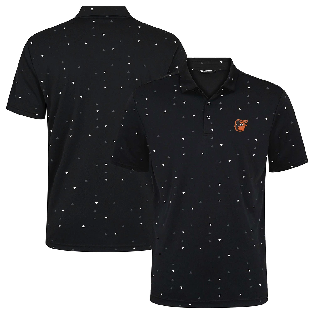 Men's Levelwear Black Baltimore Orioles Confetti Insignia 2.0 Polo