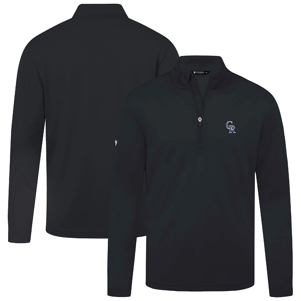 Men's Levelwear Black Colorado Rockies Heron Insignia 2.0 Quarter-Zip Jacket