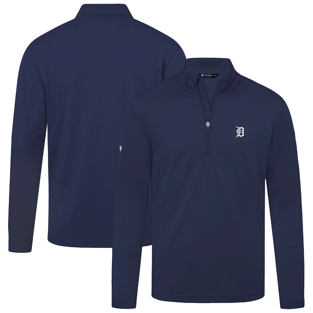 Men's Levelwear Navy Detroit Tigers Heron Insignia 2.0 Quarter-Zip Jacket