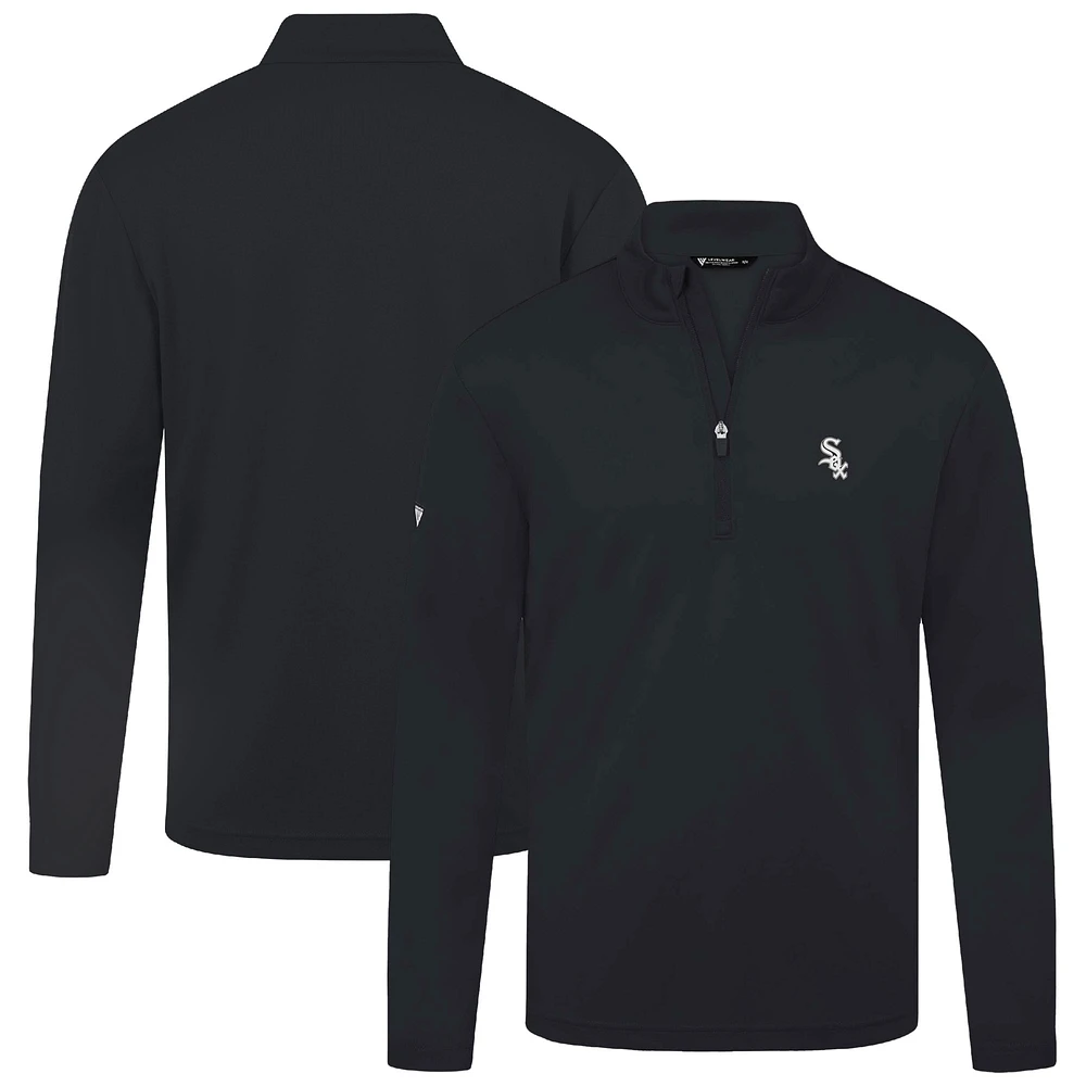 Men's Levelwear Black Chicago White Sox Heron Insignia 2.0 Quarter-Zip Jacket