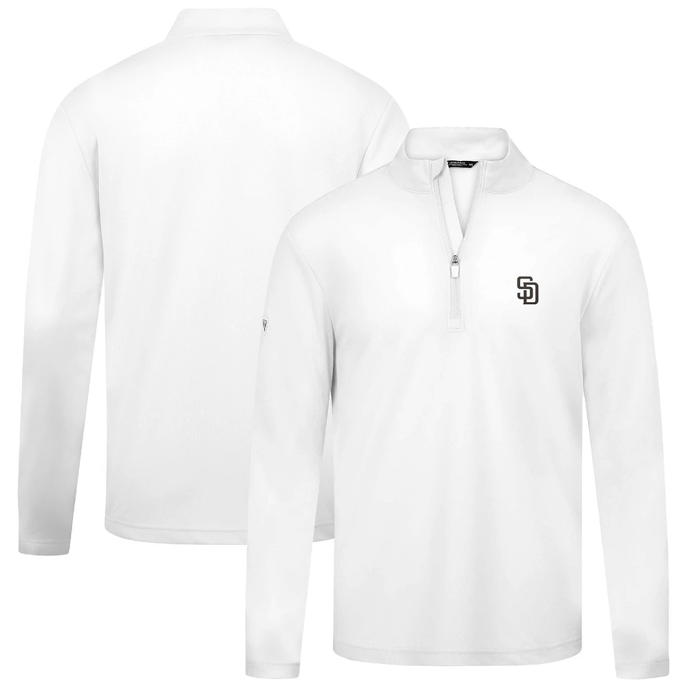 Men's Levelwear White San Diego Padres Heron Insignia 2.0 Quarter-Zip Jacket