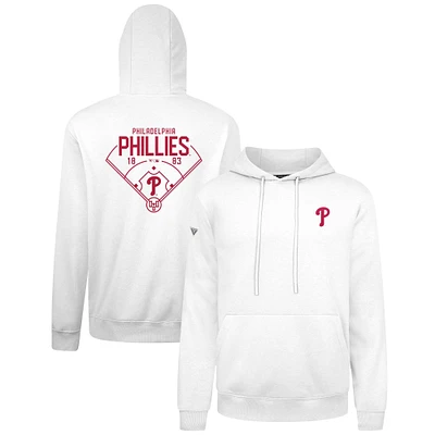 Men's Levelwear White Philadelphia Phillies Podium Primary Pullover Hoodie
