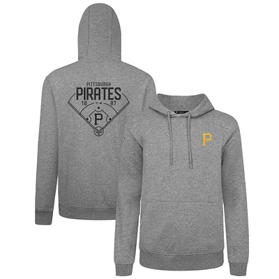 Men's Levelwear Gray Pittsburgh Pirates Podium Primary Pullover Hoodie