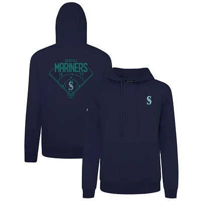 Men's Levelwear Navy Seattle Mariners Podium Primary Pullover Hoodie
