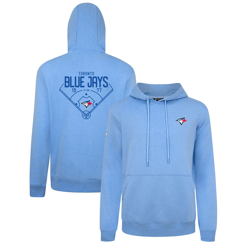 Men's Levelwear Powder Blue Toronto Jays Podium Primary Pullover Hoodie