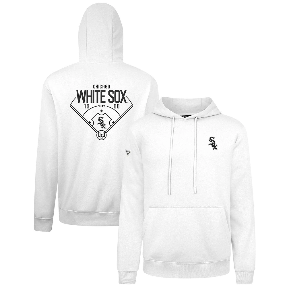 Men's Levelwear White Chicago Sox Podium Primary Pullover Hoodie