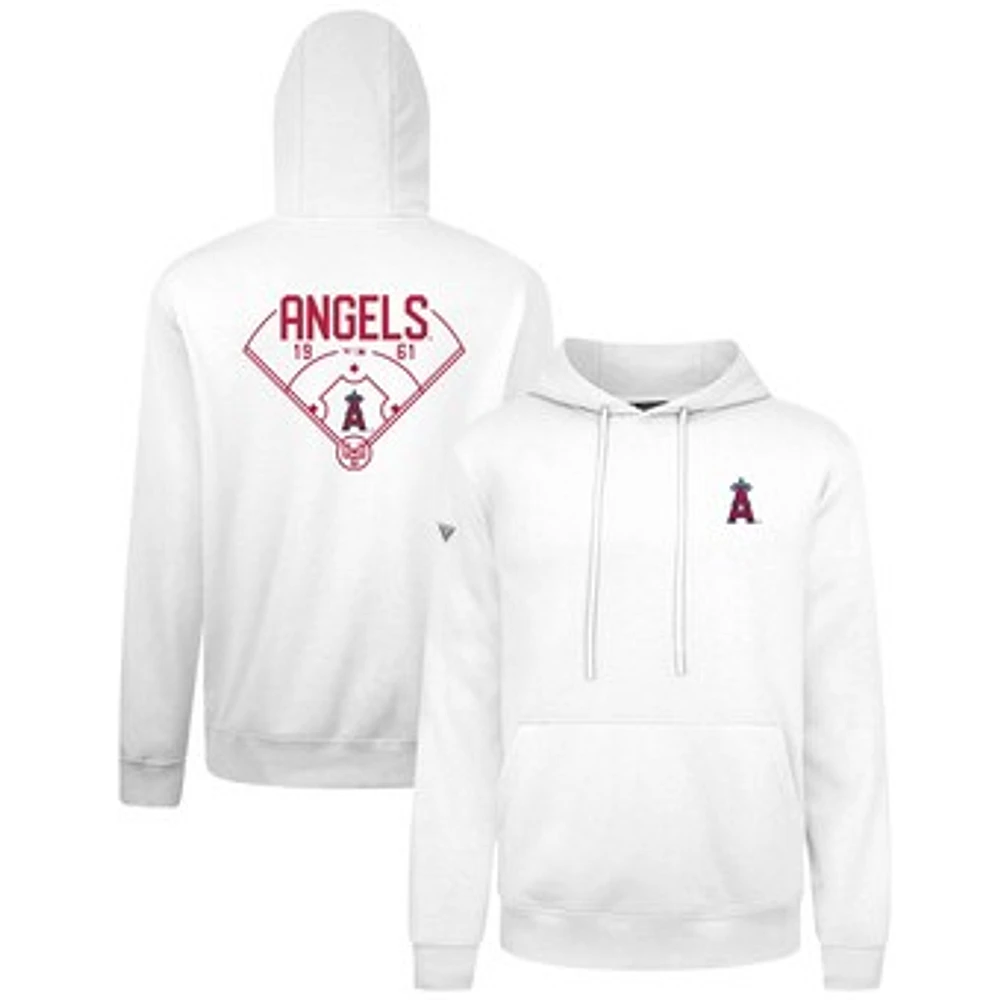 Men's Levelwear White Los Angeles Angels Podium Primary Pullover Hoodie