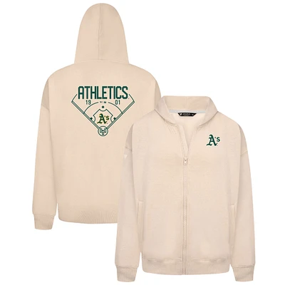 Men's Levelwear Khaki Athletics Uphill Primary Full-Zip Hoodie