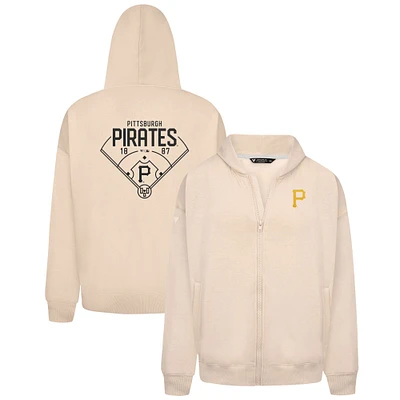 Men's Levelwear Khaki Pittsburgh Pirates Uphill Primary Full-Zip Hoodie