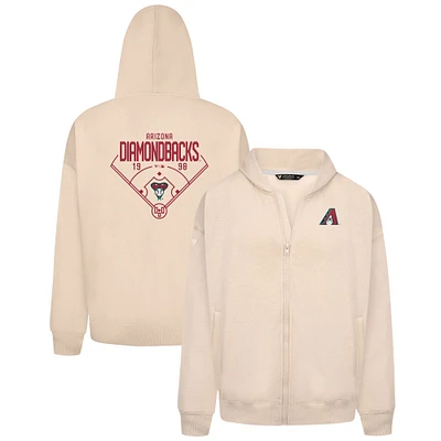 Men's Levelwear Khaki Arizona Diamondbacks Uphill Primary Full-Zip Hoodie