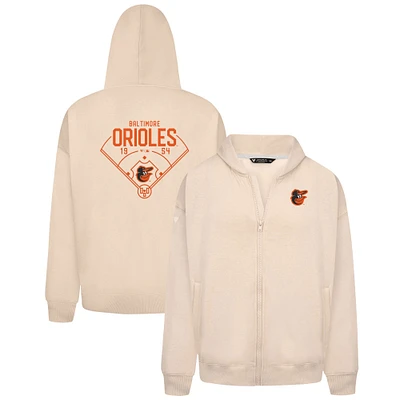 Men's Levelwear Khaki Baltimore Orioles Uphill Primary Full-Zip Hoodie
