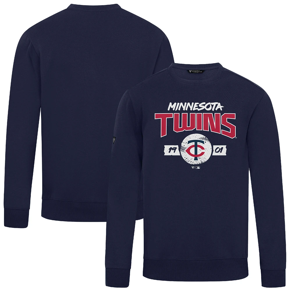 Men's Levelwear Navy Minnesota Twins Punch Out Pullover Sweatshirt