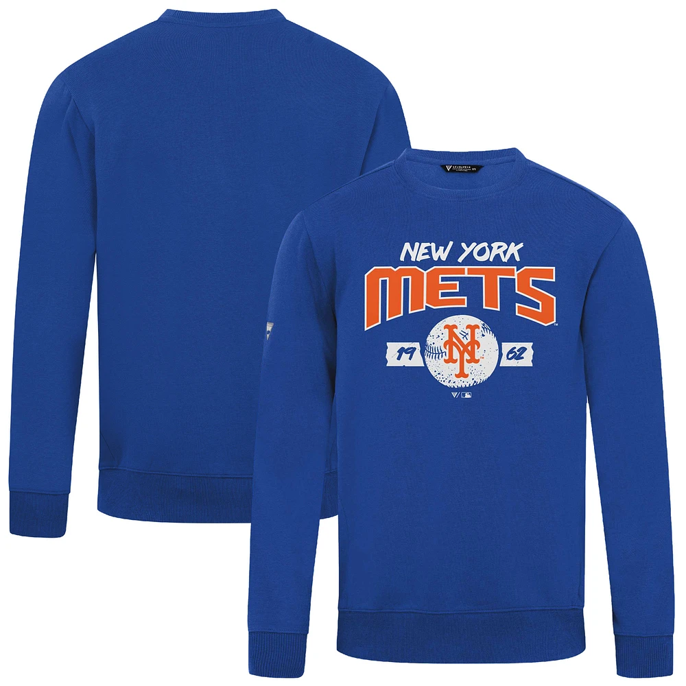 Men's Levelwear Royal New York Mets Punch Out Pullover Sweatshirt