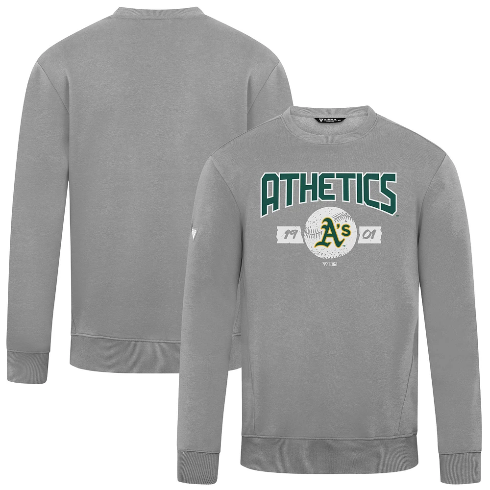 Men's Levelwear Gray Athletics Punch Out Pullover Sweatshirt