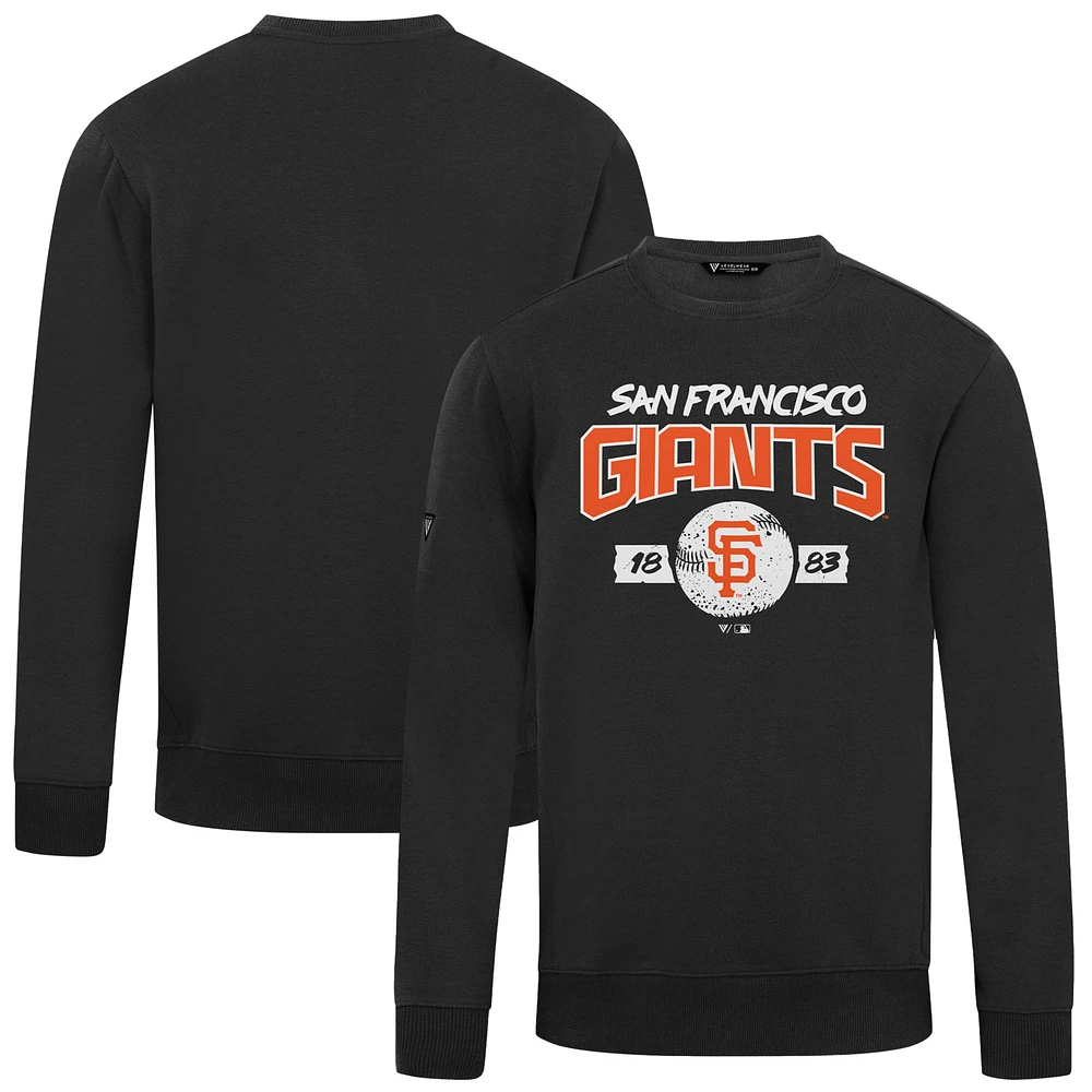 Men's Levelwear Black San Francisco Giants Punch Out Pullover Sweatshirt