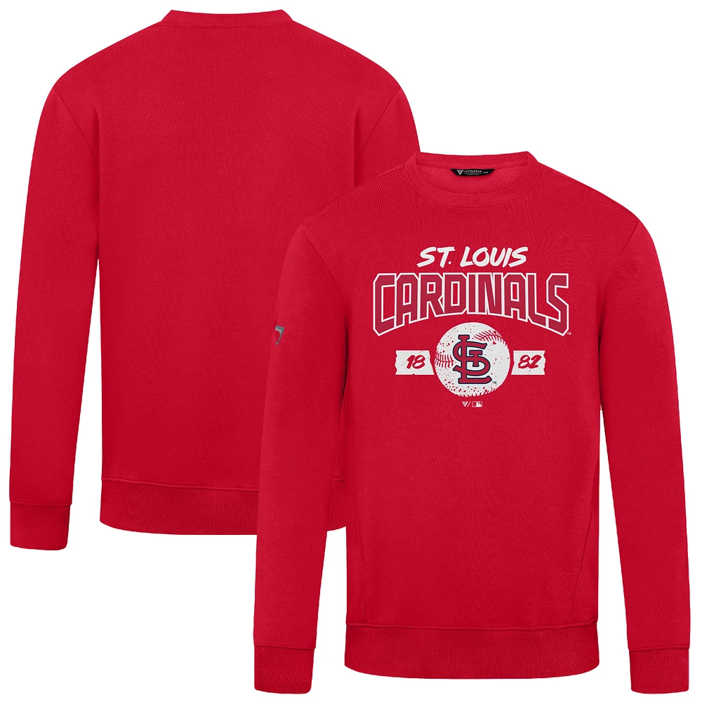Men's Levelwear Red St. Louis Cardinals Punch Out Pullover Sweatshirt