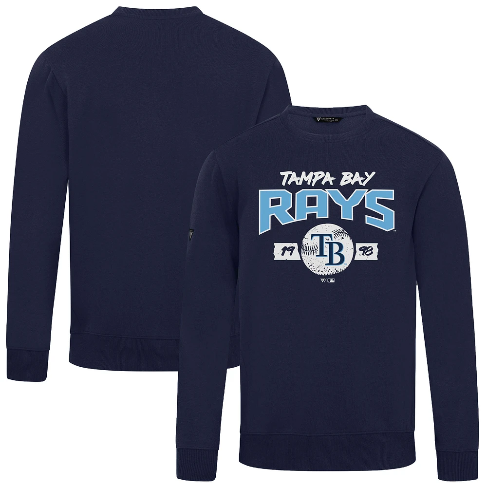 Men's Levelwear Navy Tampa Bay Rays Punch Out Pullover Sweatshirt