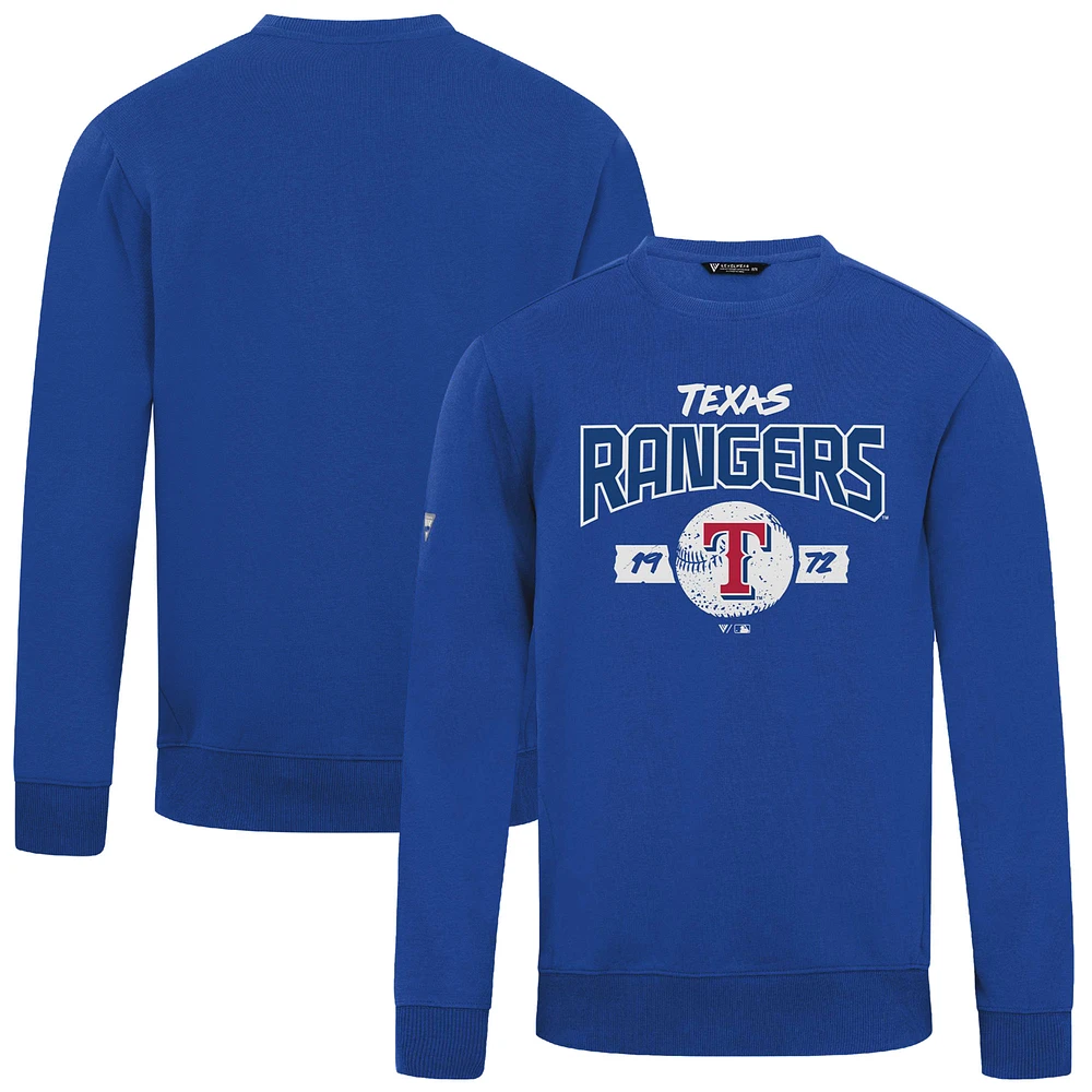 Men's Levelwear Royal Texas Rangers Punch Out Pullover Sweatshirt