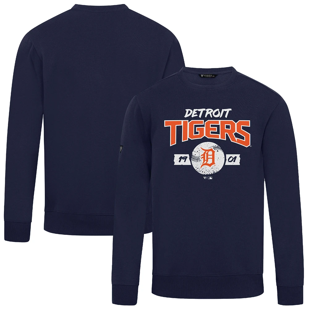 Men's Levelwear Navy Detroit Tigers Punch Out Pullover Sweatshirt