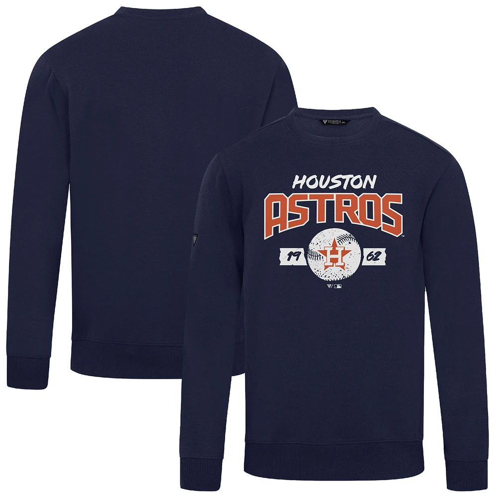 Men's Levelwear Navy Houston Astros Punch Out Pullover Sweatshirt