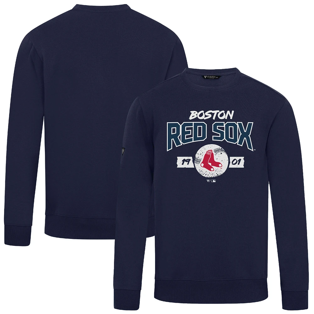 Men's Levelwear Navy Boston Red Sox Punch Out Pullover Sweatshirt