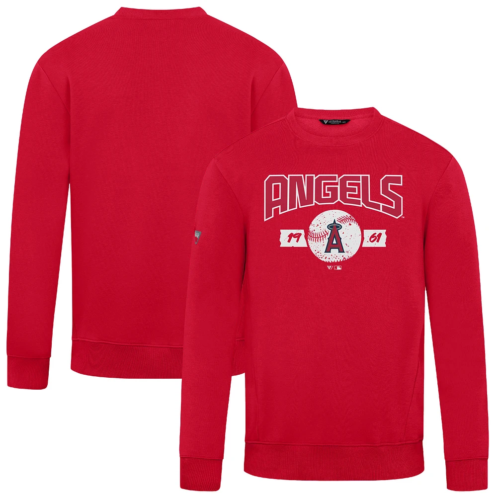 Men's Levelwear Red Los Angeles Angels Punch Out Pullover Sweatshirt