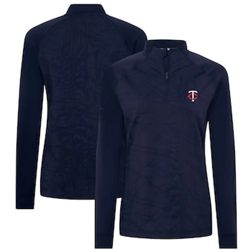 Women's Levelwear Navy Minnesota Twins Amethyst Insignia 2.0 Quarter-Zip Jacket