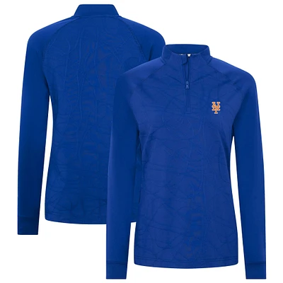 Women's Levelwear Royal New York Mets Amethyst Insignia 2.0 Quarter-Zip Jacket
