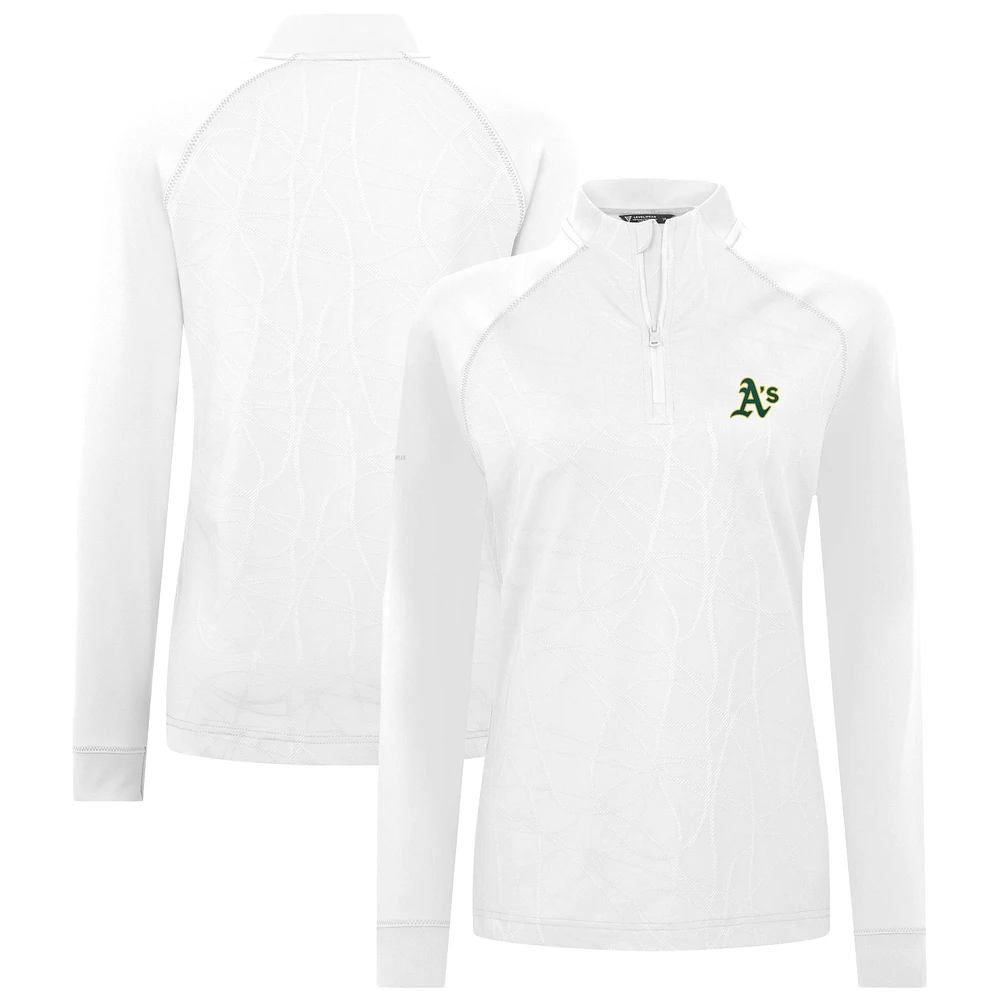 Women's Levelwear White Athletics Amethyst Insignia 2.0 Quarter-Zip Jacket