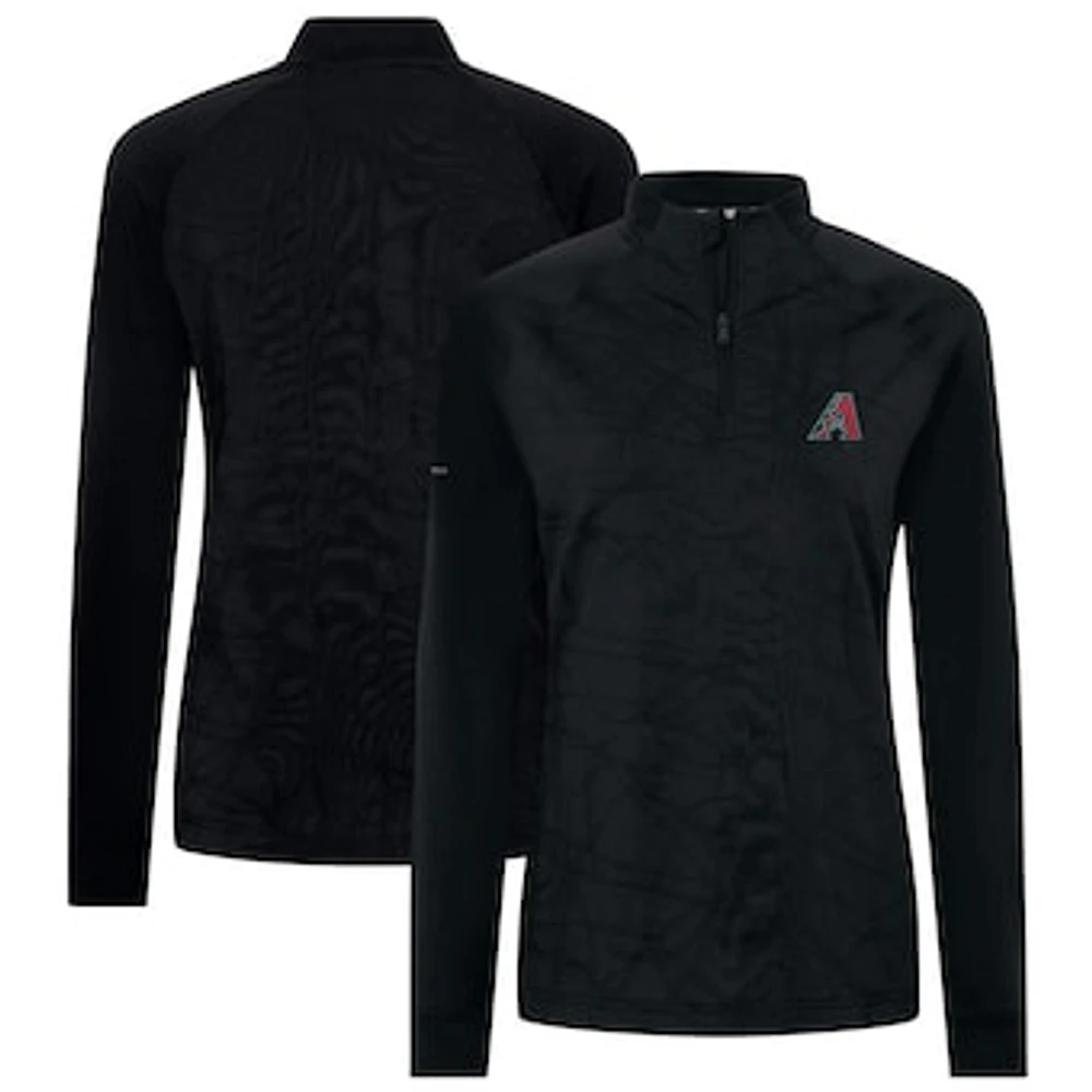 Women's Levelwear Black Arizona Diamondbacks Amethyst Insignia 2.0 Quarter-Zip Jacket