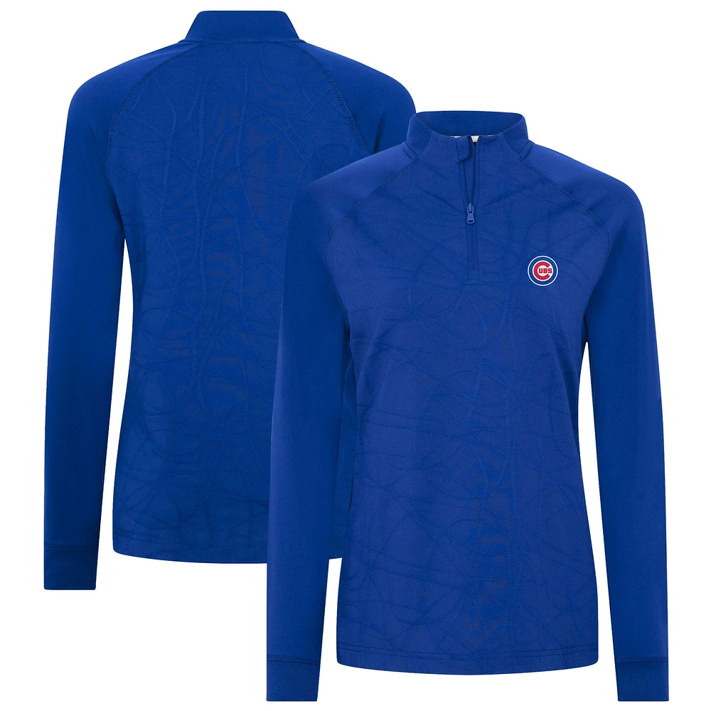 Women's Levelwear Royal Chicago Cubs Amethyst Insignia 2.0 Quarter-Zip Jacket