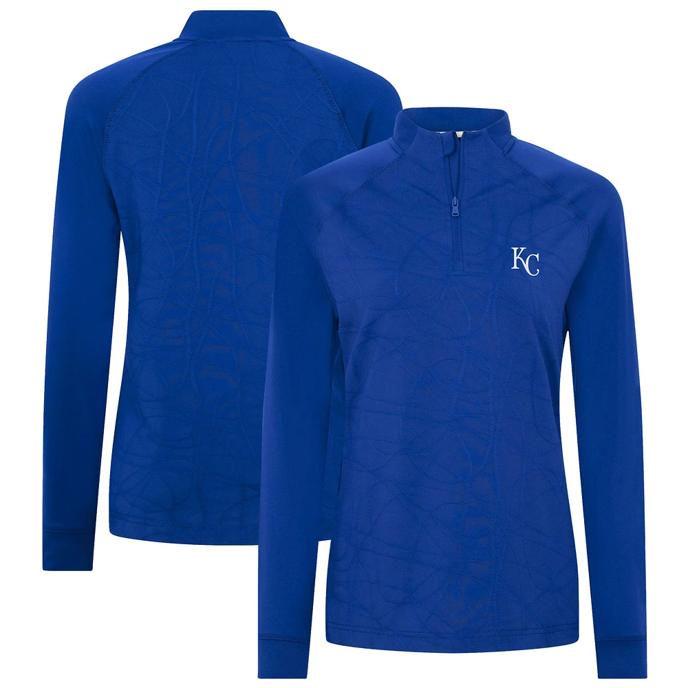 Women's Levelwear Royal Kansas City Royals Amethyst Insignia 2.0 Quarter-Zip Jacket