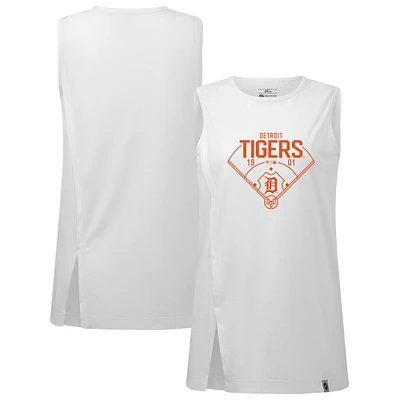 Women's Levelwear White Detroit Tigers Influx Home Field Tank Top