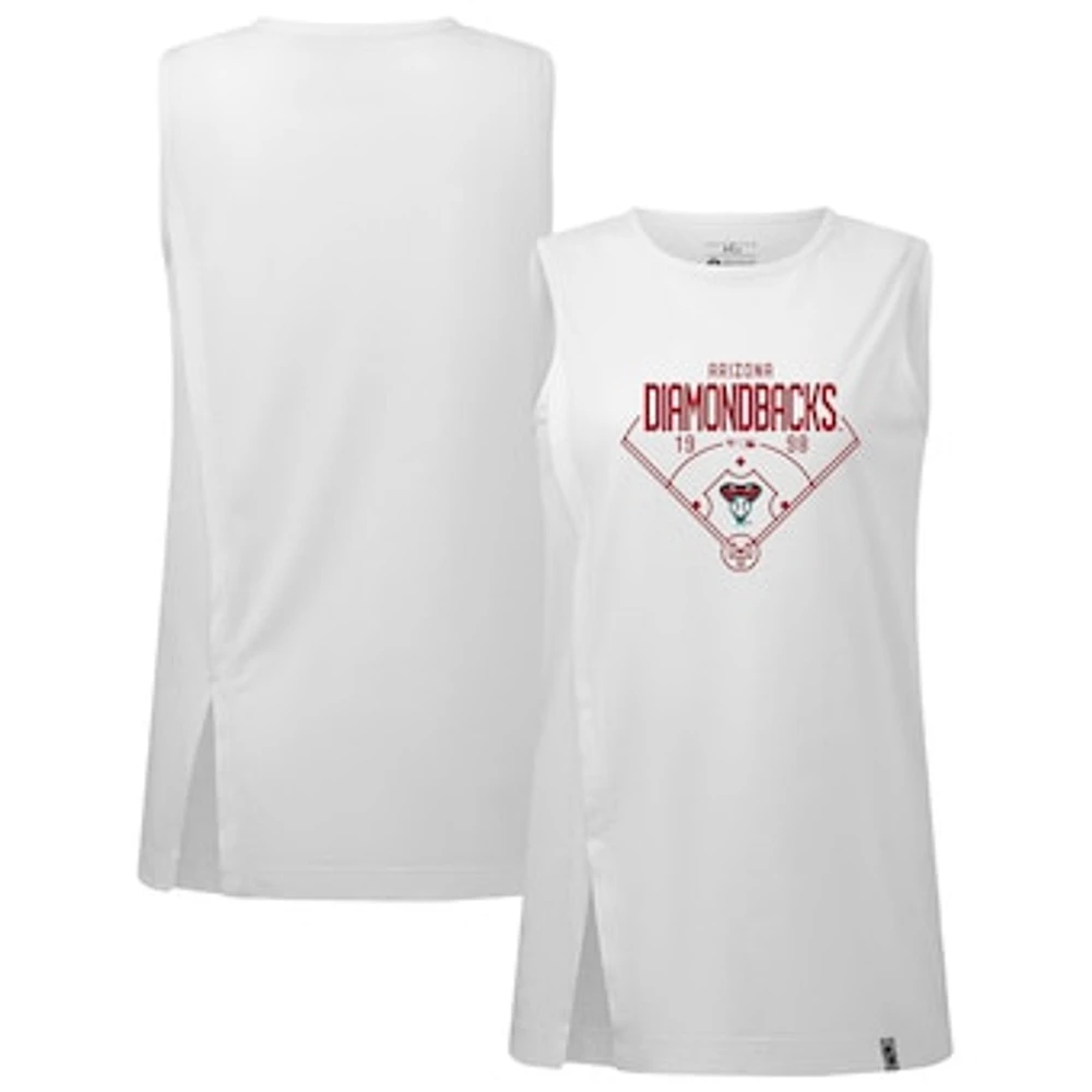 Women's Levelwear White Arizona Diamondbacks Influx Home Field Tank Top